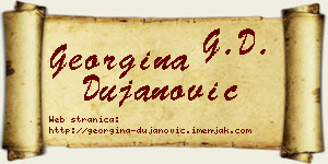 Georgina Dujanović vizit kartica
